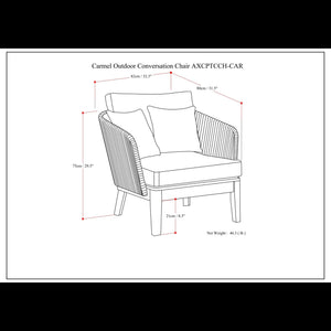 Carmel - Outdoor Conversation Chair - Sand Drift