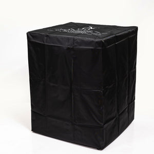Propane Gas Square Fire Pit, Tile Tabletop With Beautiful Wicker Base For Outside