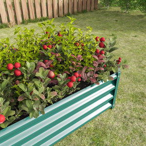 Metal Raised Garden Bed, Rectangle Raised Planter 4×2×1ft