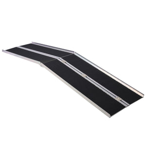 Portable And Foldable Wheelchair Ramp With Non Skid Surface