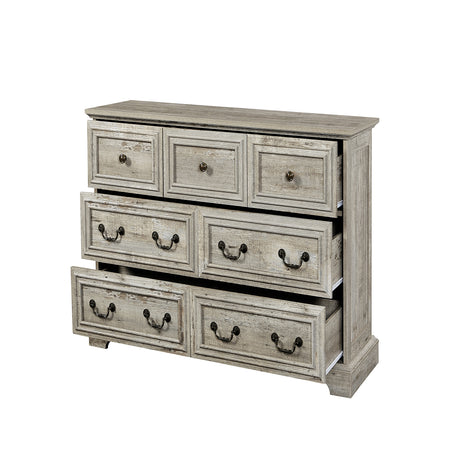 Vintage-Inspired 7-Drawer Dresser – Elegant Antique Finish with Timeless Farmhouse Charm