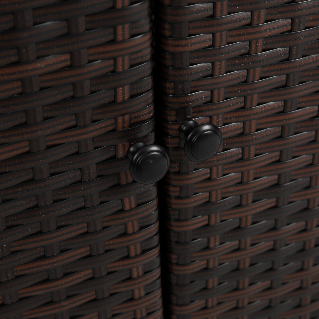 Outdoor Wicker Bar Cart with Glass Top and Wheels - Light Brown