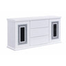 Buffet with Clear Glass Inlay - 61.8" Wide, High Gloss Finish