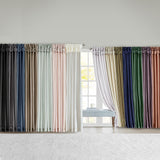 Twist Tab Lined Window Curtain Panel White 50x120"