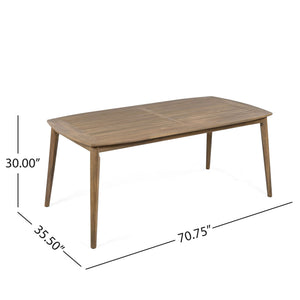 Acacia Wood Dining Table For 8 People - Outdoor Farmhouse Furniture