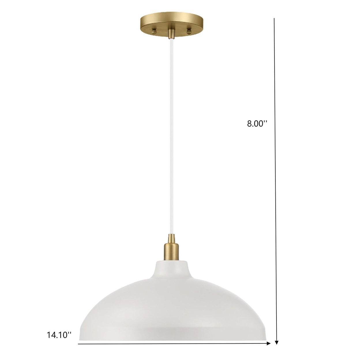 Astral - Single Light Pendant Lamp For Entrance Kitchen Island - Gold / White