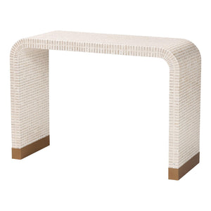 Console Table with Capiz Shell Mosaic Pattern