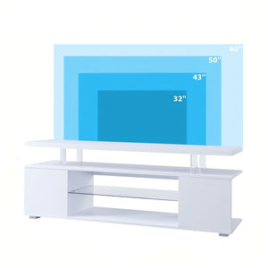 TV Stant With LED And Large Side Cabinet