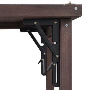 K&K 78.3' Outdoor Kitchen Island with Foldable Grill Table