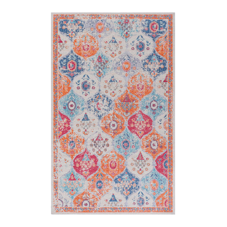 Naar area rug 5x8, washable rug, low-pile, non-slip, non-shedding, foldable, kid & pet friendly - area rugs for living room, bedroom, kitchen, dining room rug - perfect gifts, (cream, 5' x 8')