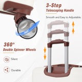20 in hard side 2 piece lightweight suitcase set with spinner wheels