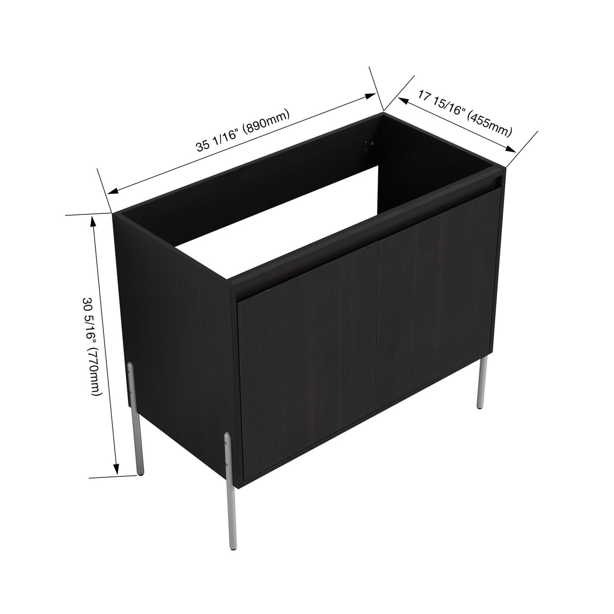 Freestanding Bathroom Vanity & Soft Close Cabinet Doors