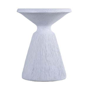Outdoor End Table, Round Garden Stool - Aqua Gray