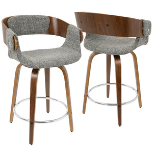 Elisa - Mid Century Modern Counter Stool (Set of 2)