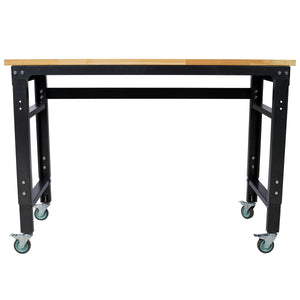 48" Wide Rolling Workbench - Adjustable Height for Workshop