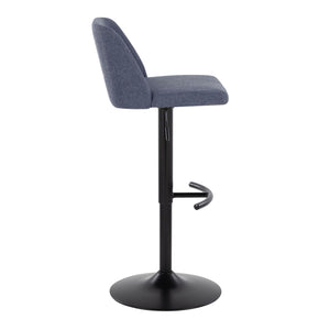 Toriano - Contemporary Adjustable Bar Stool With Rounded T Footrest (Set of 2)