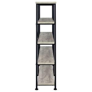 Analiese 63-inch 4-shelf Double Bookshelf Grey Driftwood