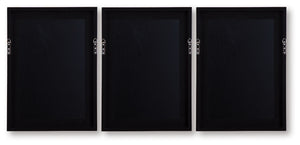 Jossletts - Wall Art Set (Set of 3) - Orange / Black / Ivory