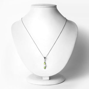 1.40 Carat Genuine Peridot and Pearl .925 Sterling Silver Pendant