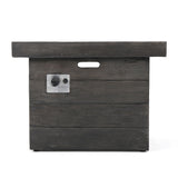 Anchorage Wood Square Fire Pit 40,000 BTU - Gray