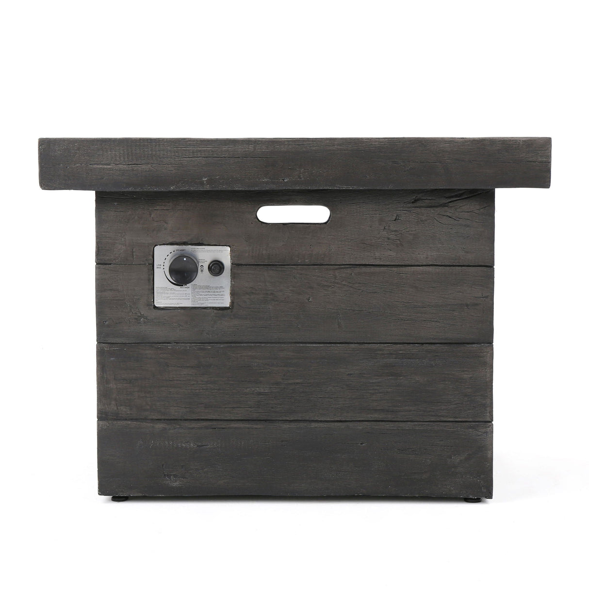 Anchorage - Wood Square Fire Pit 40, 000 Btu - Gray