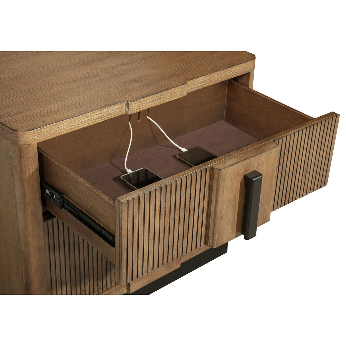 Moraga - 2 Drawer Nightstand - Ash Brown