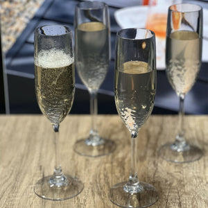 Tritan Lexington - Unbreakable Plastic Champagne Flutes, Durable Glass Alternative (Set of 4), 6Oz - Clear