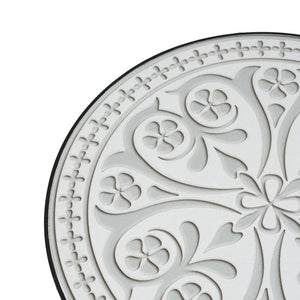 Outdoor Round Side Table With Mosaic Style Top And Curved Iron Legs