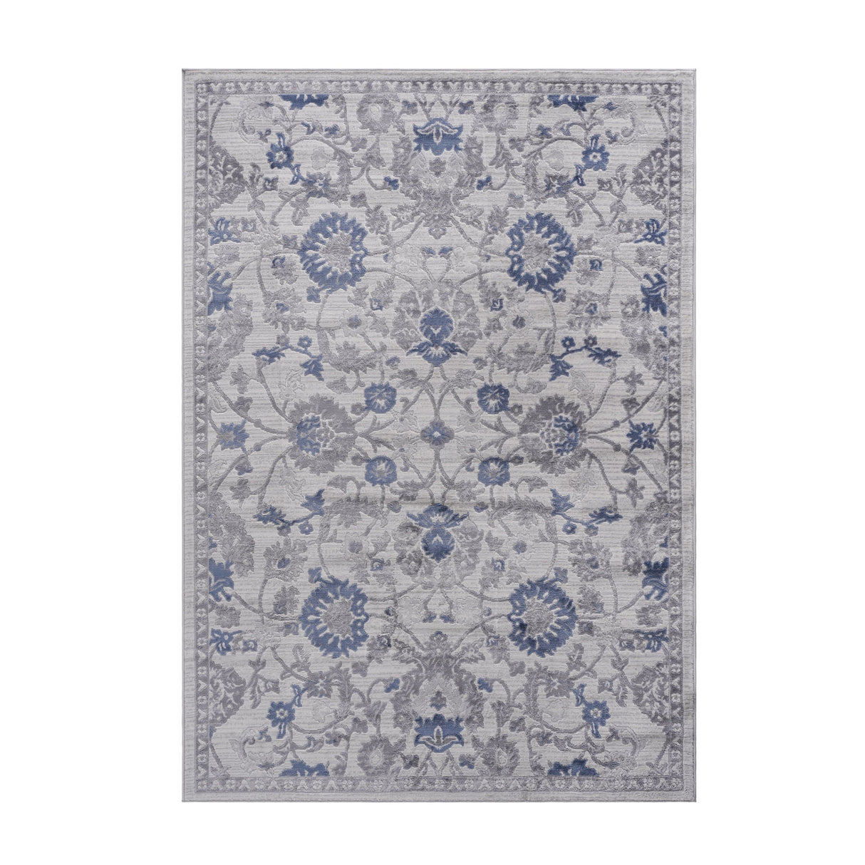Marfi - 8' X 10' Oriental Area Rug - Blue / Silver