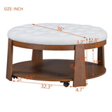 Modern Large Round Ottoman Coffee Table