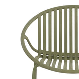 Patio Dining Chairs Stackable Chairs with Breathable Design (Set of 2)
