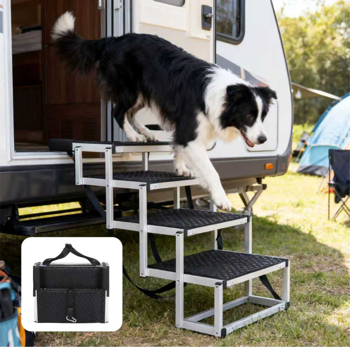 Foldable Dog Ramp for Cars, SUVs, and Trucks