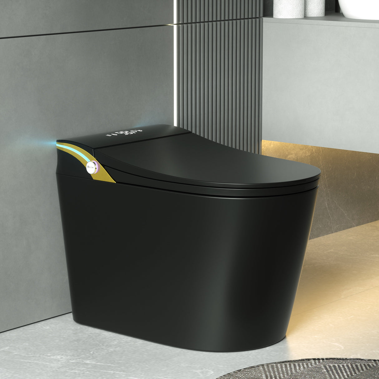 Modern Smart Toilet With Built-In Bidet and Advanced Features