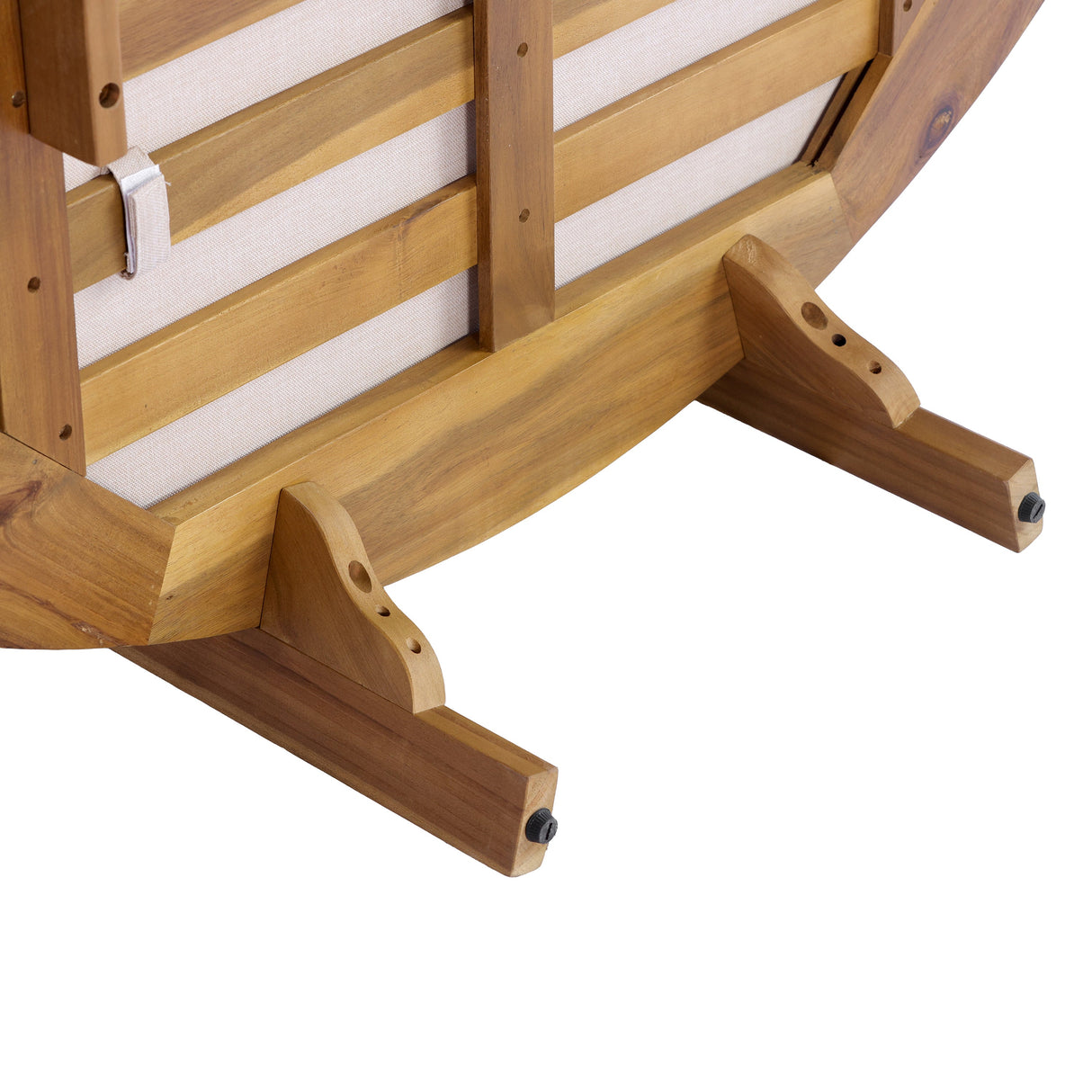 TOPMAX Outdoor Acacia Wood Round Daybed