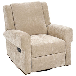 Manual Recliner Chair With Swivel Rocker Function, Dual Recline Angles
