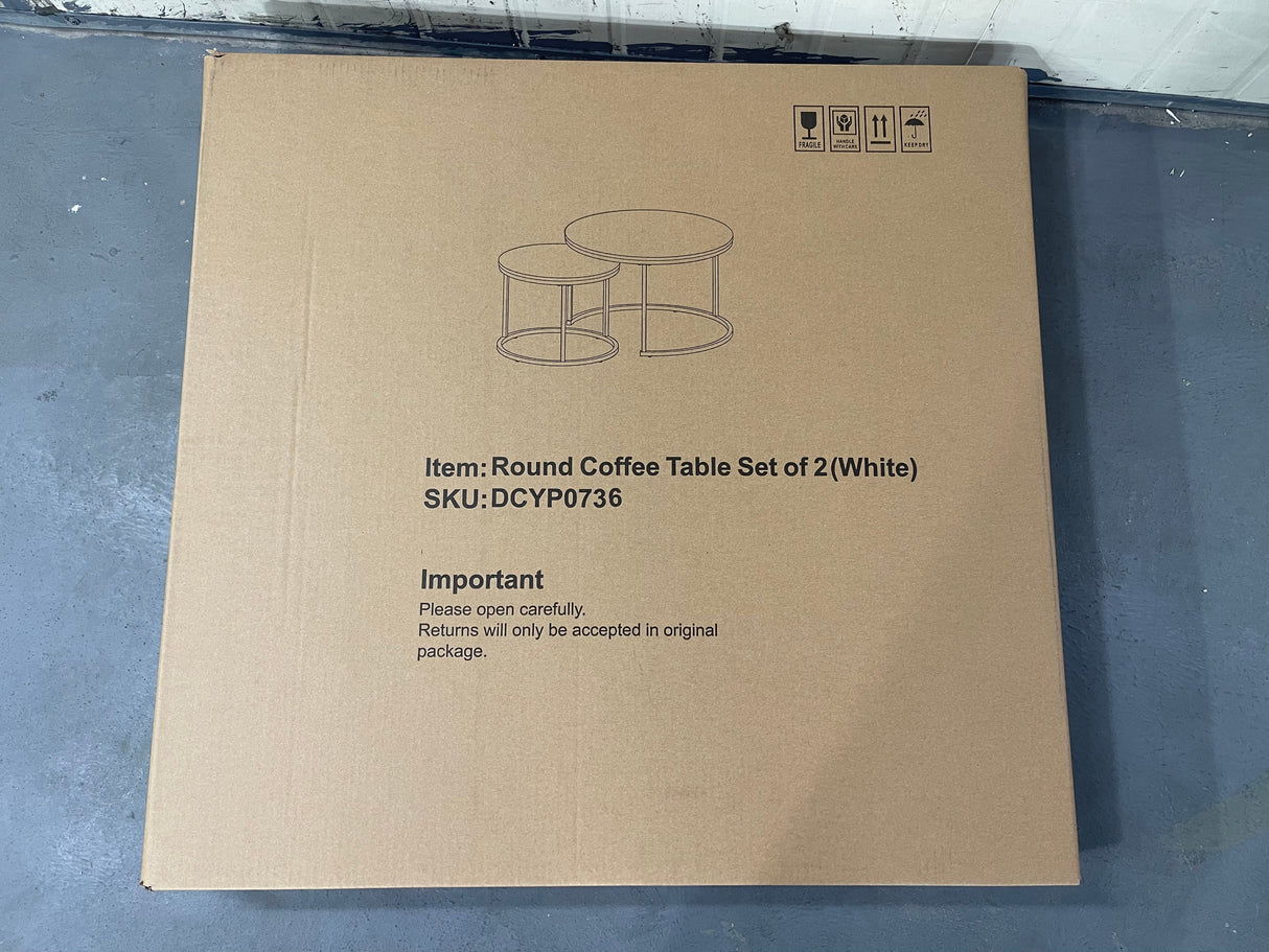 27.6in Nesting Coffee Table Set of 2
