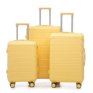 Set 3PCs 20'/24'/28' ABS Spinner Wheel Luggage - Yellow