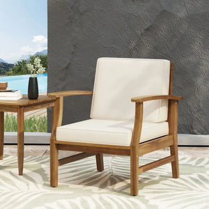 Perla Contemporary Club Chair with Water Resistant Cushions