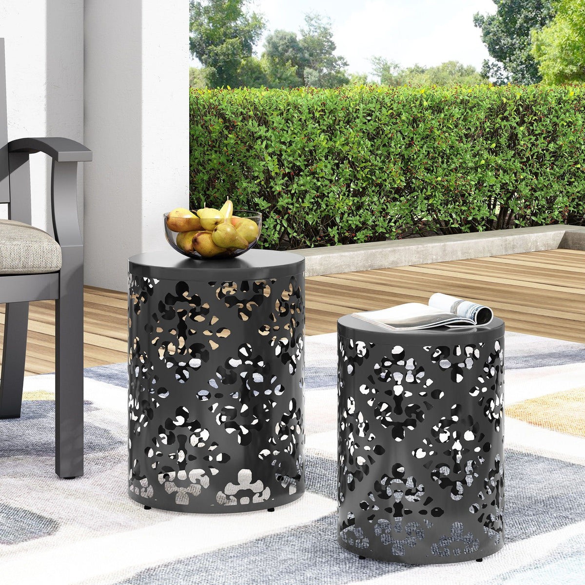 Outdoor Metal Modern Design End Table