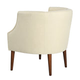 Modern Club Chair with Button-Tufted Back & Tonal Piping