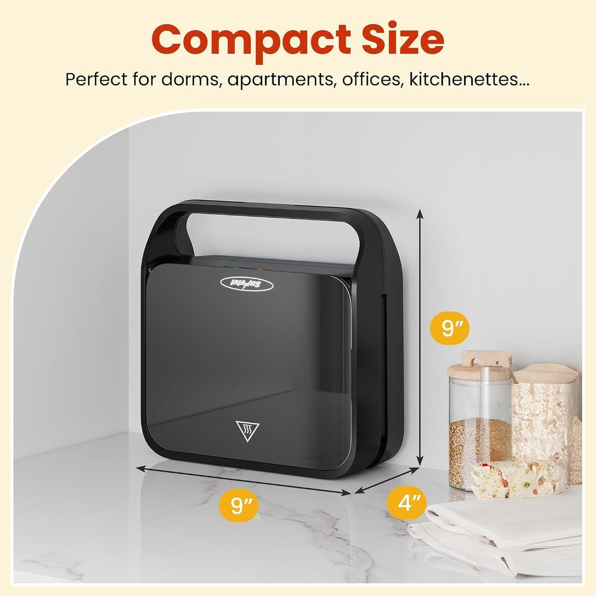 3-in-1 Electric Sandwich Maker & Waffle Grill