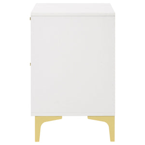 Karena - 2 Drawer Rectangular Nightstand - White