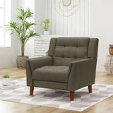 Luminaesque - Fabric Upholstered Armchair With Tufted Back