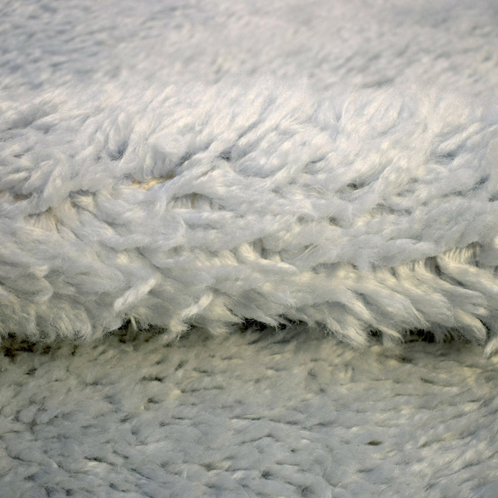 Modern Solid Design Silver Handmade Wool Area Rug