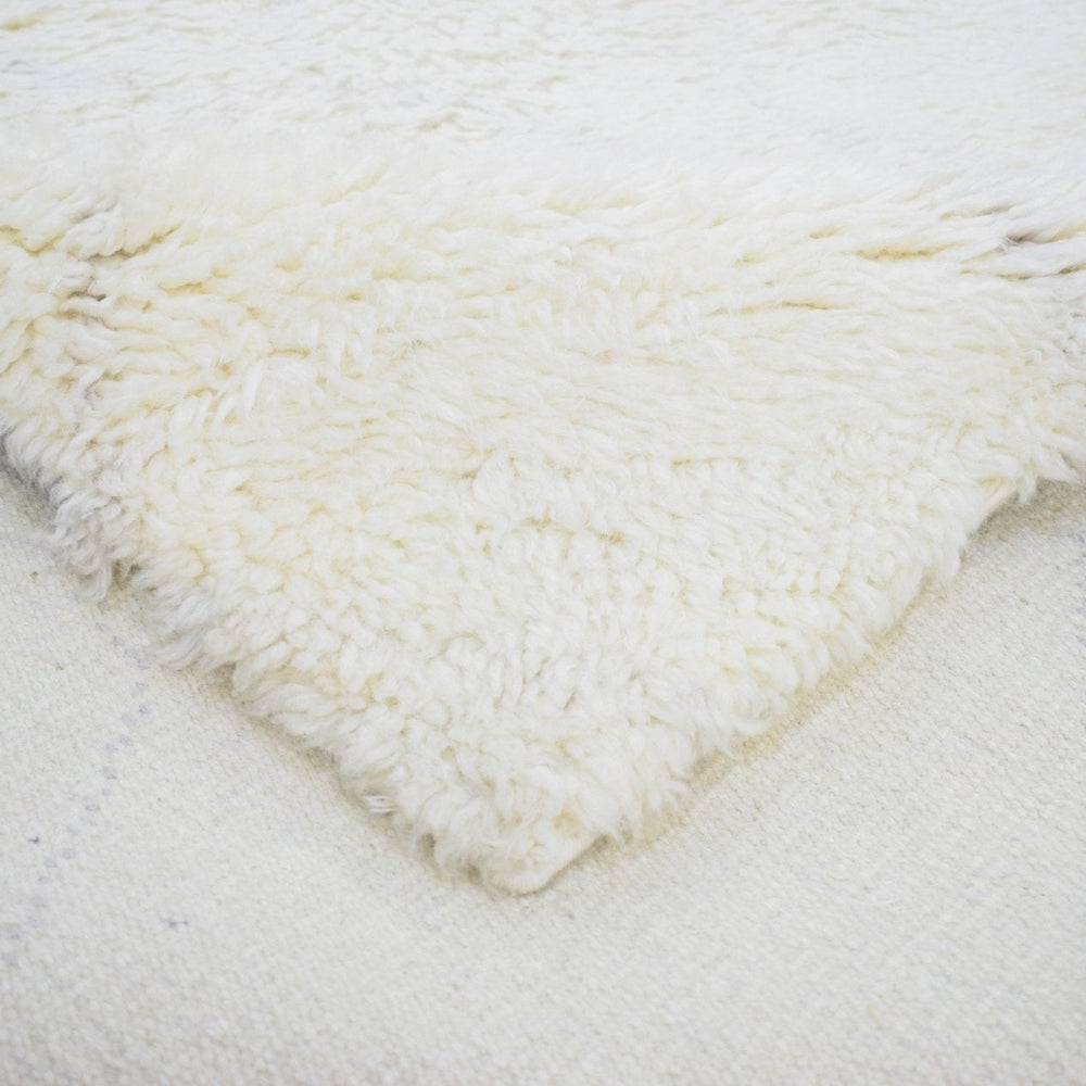 Ivory Modern Style Handmade Wool Area Rug
