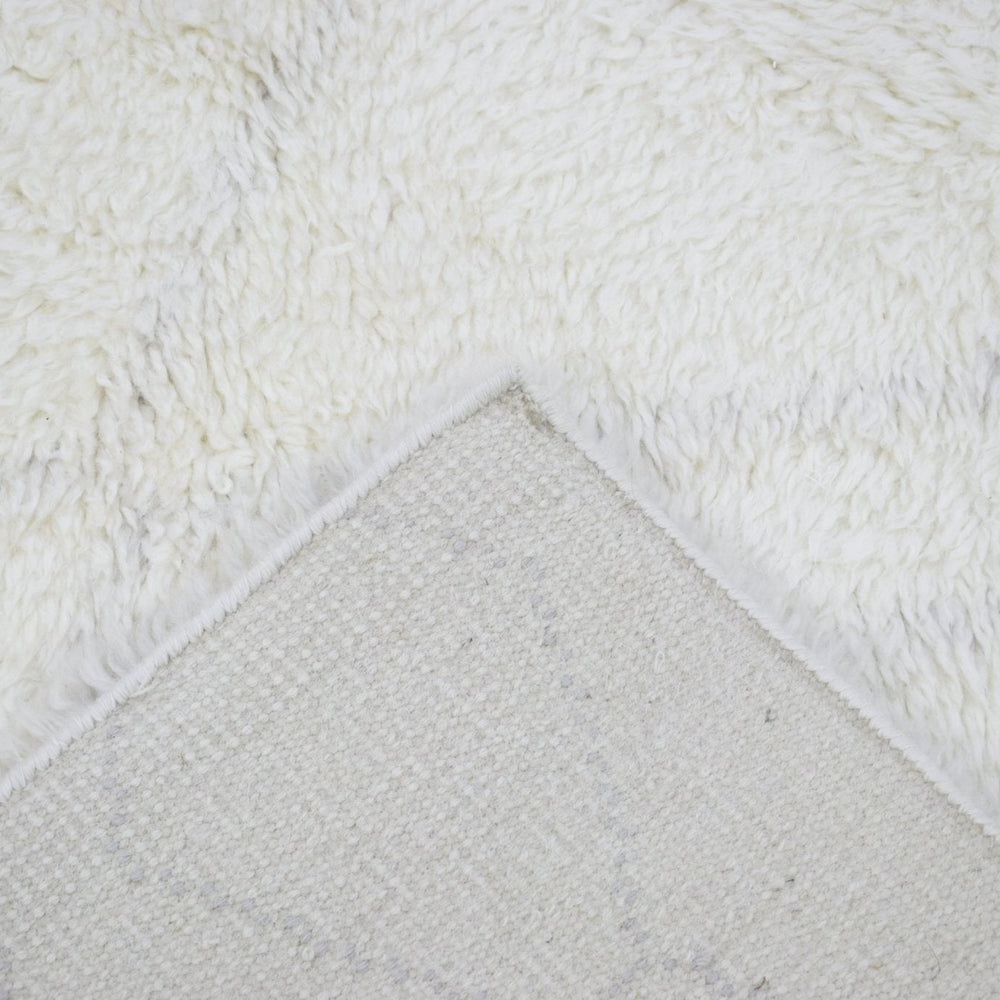 Ivory Modern Style Handmade Wool Area Rug