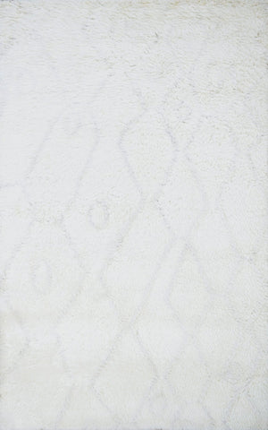 Ivory Modern Style Handmade Wool Area Rug