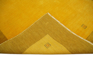 4x6 Small Gold Natural Farmhouse Wool Hand Woven Southwestern Gabbeh Rug