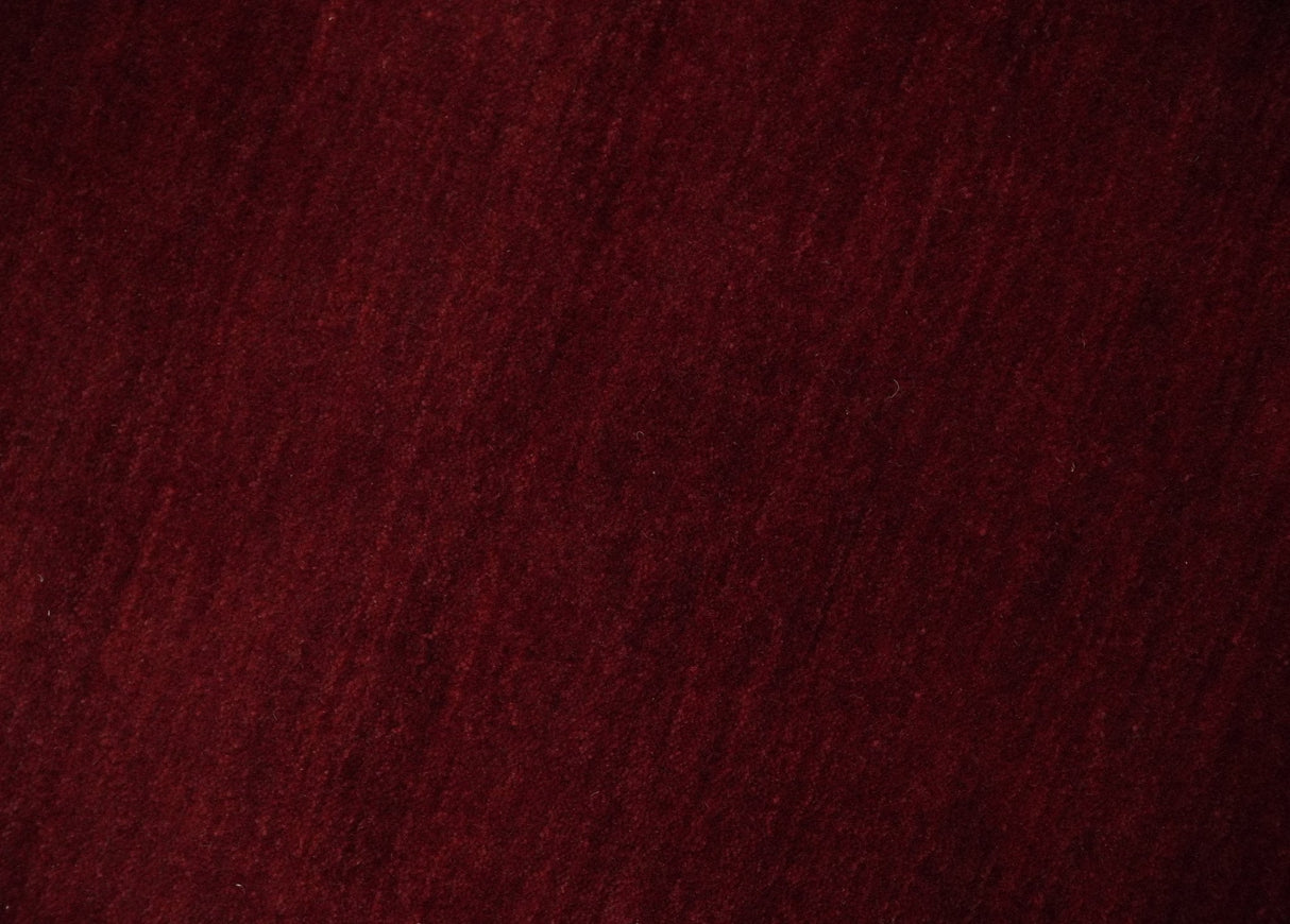 4x6 Solid Red Wool Hand Woven Southwestern Gabbeh Rug