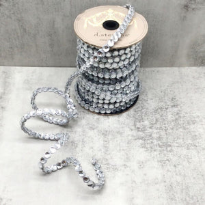 .5" Crown Jewel Garland Ribbon: Crystal (10 Yards)